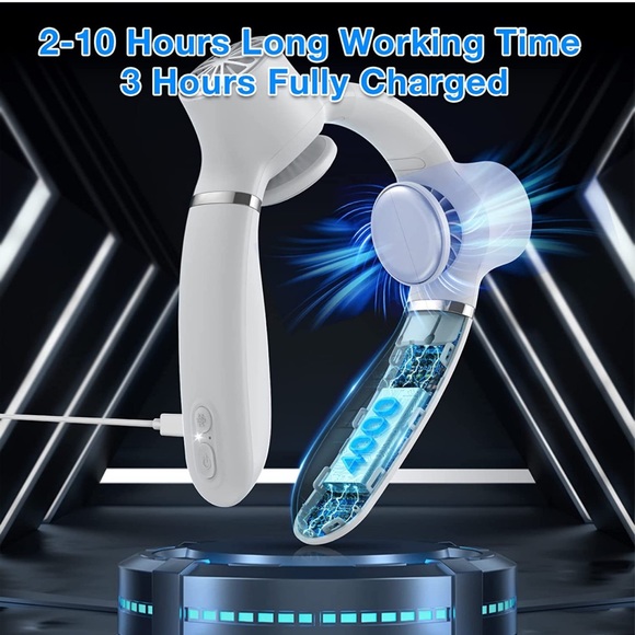 Portable Neck Fan Upgraded Neck Air Conditioner 2X Cooling Pads Rechargeable Fan - Picture 6 of 12